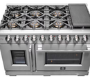 FORNO 48-in 8 Burners 4.32-cu ft / 2.26-cu ft Convection Oven Freestanding Gas Double Oven Gas Range (Stainless Steel)
