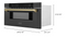 ZLINE Autograph 30 In. 1.2 cu. ft. Built-In Microwave Drawer In Black Stainless Steel with Champagne Bronze Accents, MWDZ-30-BS-CB