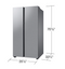 Samsung Bespoke Side-by-Side 28 cu. ft. Refrigerator with Beverage Center™ in Stainless Steel