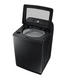 Samsung 5.0 cu. ft. Top Load Washer with Super Speed with 7.4 cu. ft. Electric Dryer with Steam Sanitize+ in Black Stainless Steel