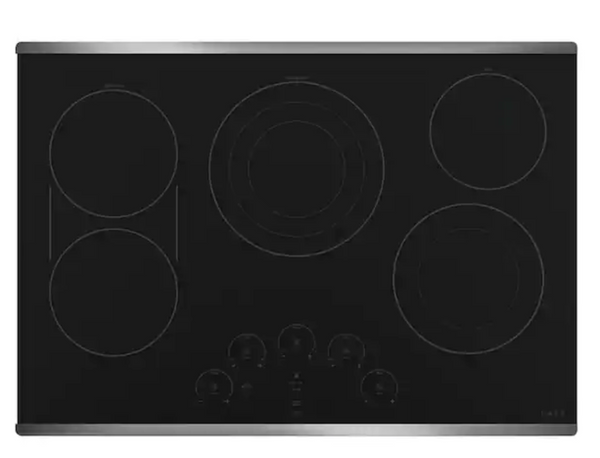 Cafe 30 in. Smart Radiant Electric Touch Control Cooktop in Stainless Steel with 5 Elements