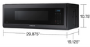 Samsung 1.1 cu. ft. Smart SLIM Over-the-Range Microwave with 400 CFM Hood Ventilation, Wi-Fi & Voice Control in Black Stainless Steel
