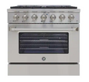 Brama 36 in. 5.2 cu. ft. Gas Range in Stainless Steel