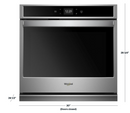 Whirlpool - 30" Built-In Single Electric Wall Oven - Stainless Steel