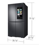 Samung 29 cu. ft. Smart 4-Door Flex™ Refrigerator with Family Hub™ and Beverage Center in Black Stainless Steel