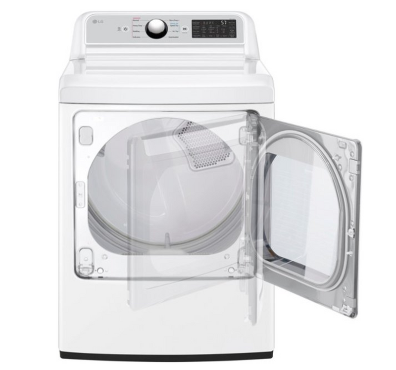 LG - 7.3 Cu. Ft. Smart Electric Dryer with EasyLoad Door - White