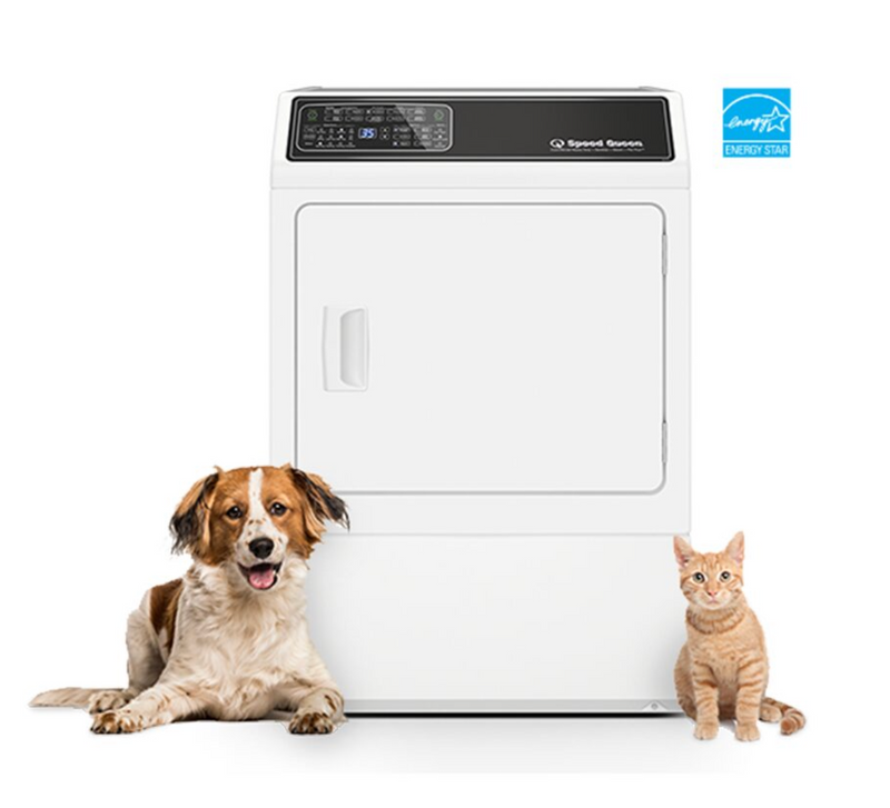 Speed Queen DF7 Sanitizing White Electric Dryer with Front Control | Pet Plus™ | Steam | Over-Dry Protection Technology | ENERGY STAR® Certified | 5-Year Warranty