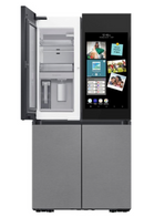 Samsung Bespoke 4-Door Flex™ Refrigerator with Family Hub™ + in Charcoal Glass Top and Stainless Steel Bottom Panels