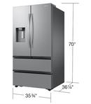 Samsung 30 cu Mega Capacity 4-Door French Door Refrigerator with Four Types of Ice in Stainless Steel