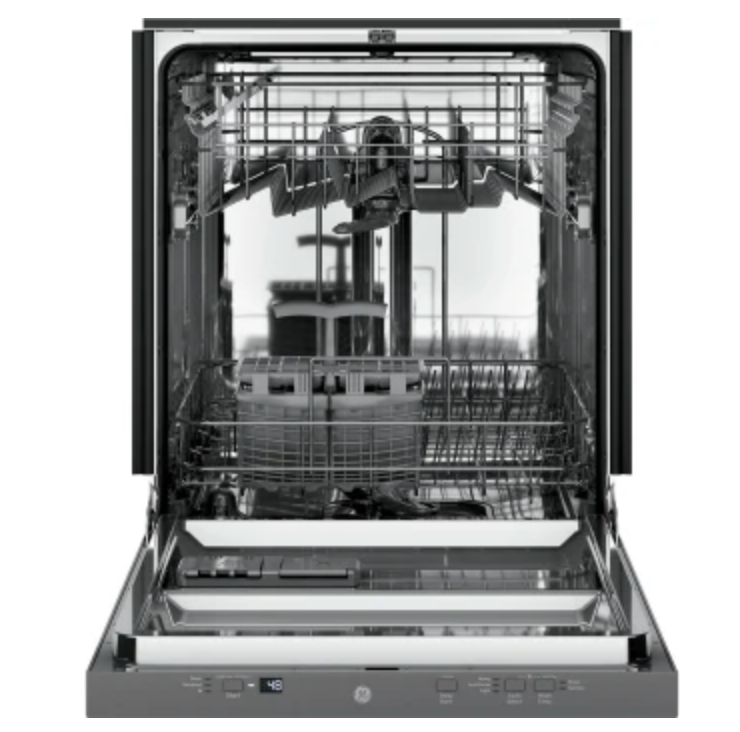 GE 24 Inch Fully Integrated Panel Ready Dishwasher with 12 Place Settings, 3 Wash Cycles, Autosense Cycle, Sanitize Option, Stainless Steel Interior, NSF Certified, ADA Compliant, and ENERGY STAR® Qualified