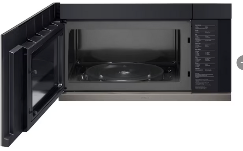 LG 2.1-cu ft 1050-Watt Smart Over-the-Range Microwave with Sensor Cooking (Printproof Black Stainless Steel)