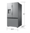 Samsung 31 cu. ft. Mega Capacity 3-Door French Door Refrigerator with Four Types of Ice in Stainless Steel