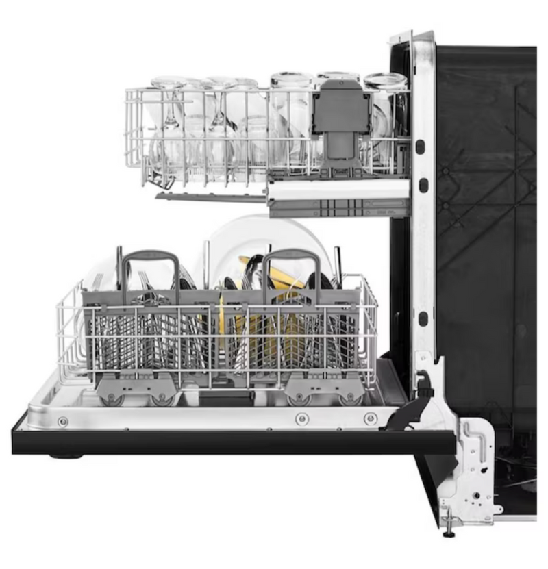 Whirlpool Top Control 24-in Built-In Dishwasher (Black) ENERGY STAR, 51-dBA