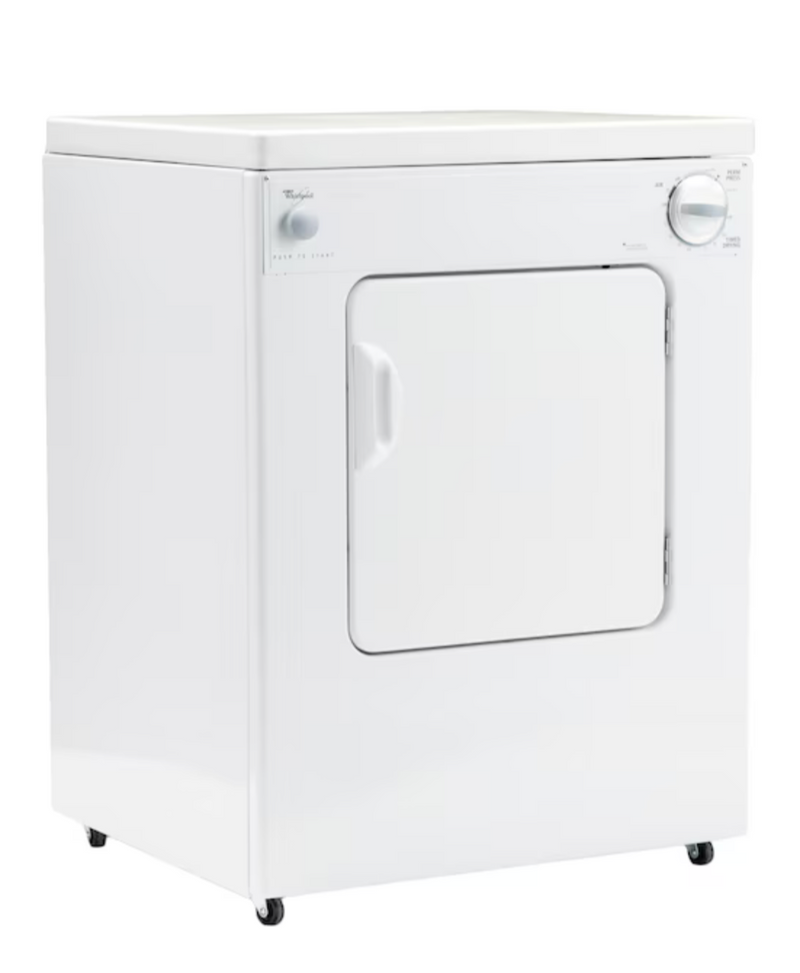 Whirlpool 3.4-cu ft Stackable Portable 120V  Electric Dryer (White)