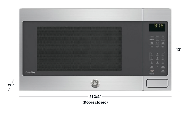 GE - 1.5 Cu. Ft. Mid-Size Microwave - Stainless Steel