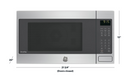 GE - 1.5 Cu. Ft. Mid-Size Microwave - Stainless Steel