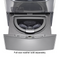 LG - SideKick 1.0 Cu. Ft. High-Efficiency Smart Top Load Pedestal Washer with 3-Motion Technology - Graphite Steel