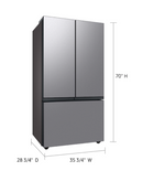 Samsung Bespoke 3-Door French Door Refrigerator (24 cu. ft.) with Beverage Center™ in Stainless Steel