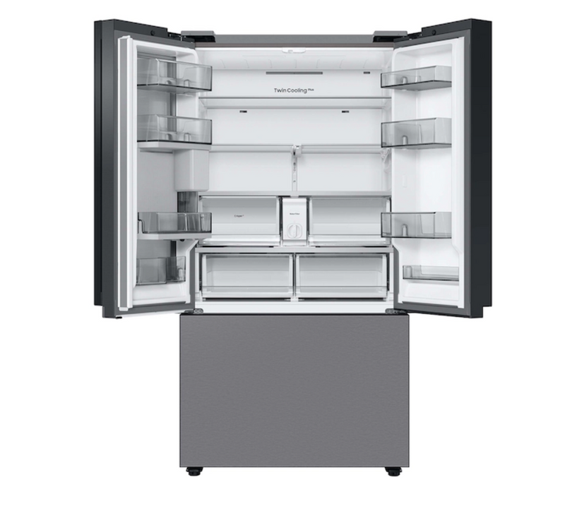 Samsung Bespoke 3-Door French Door Refrigerator (24 cu. ft.) with Beverage Center™ in Stainless Steel