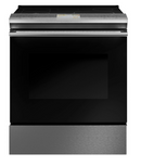 Café™ 30" Smart Slide-In, Front-Control, Induction and Convection Range with In-Oven Camera in Platinum Glass