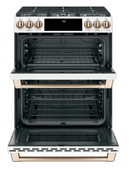 Café™ 30" Smart Slide-In, Front-Control, Gas Double-Oven Range with Convection