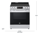LG - 6.3 Cu. Ft. Smart Slide-In Electric True Convection Range with EasyClean and AirFry - Stainless Steel