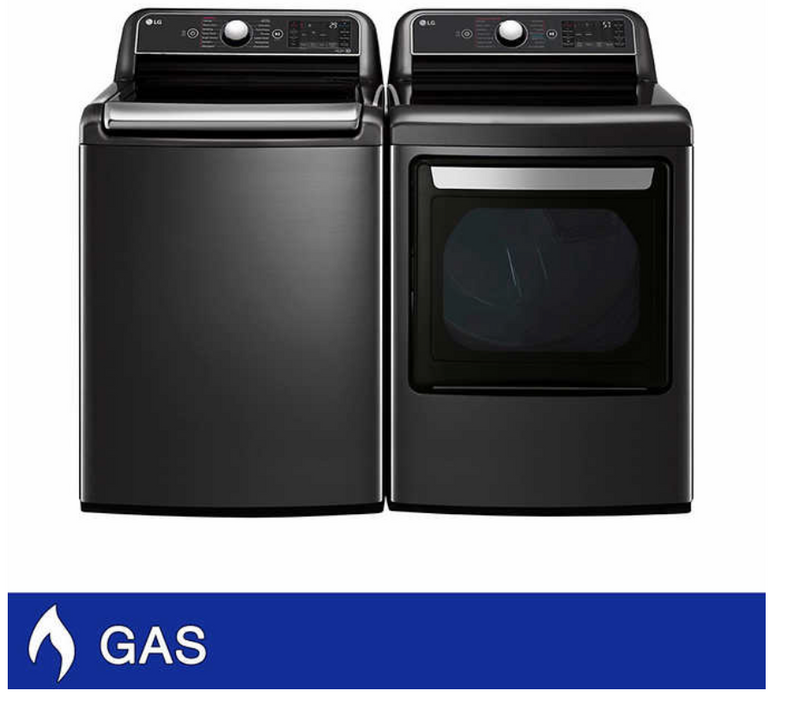 LG 5.5 cu. ft. Top Load Washer with Allergiene Cycle and 7.3 cu. ft.  Dryer with TurboSteam