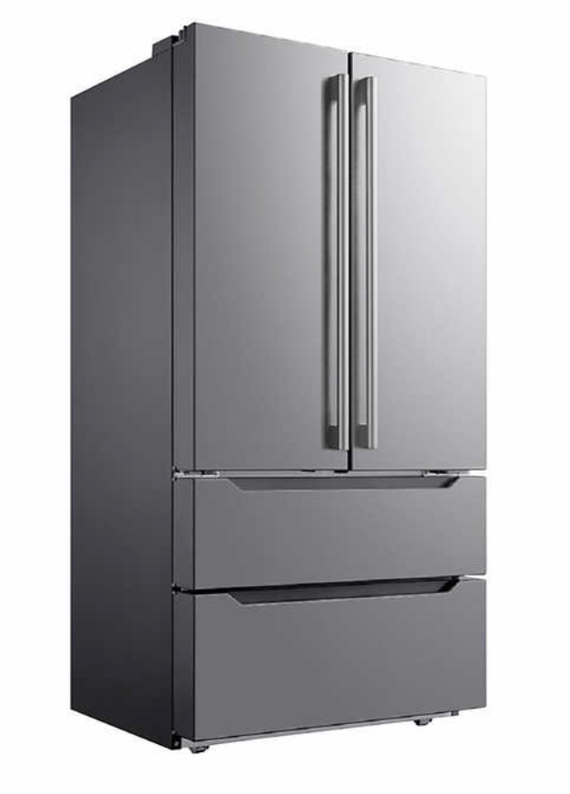 Midea 22.5 cu. ft. French 4-Door Counter depth  Refrigerator in Stainless Steel