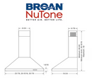 Broan 36-in 400-CFM Convertible Stainless Steel Wall-Mounted Range Hood