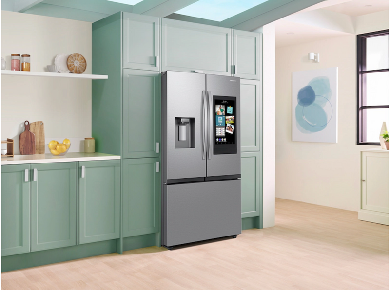 Samsung 25 cu. ft. Mega Capacity Counter Depth 3-Door French Door Refrigerator with Family Hub™ in Stainless Steel