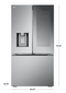 LG - 30.7 Cu. Ft. French Door Smart Refrigerator with InstaView - Stainless Steel