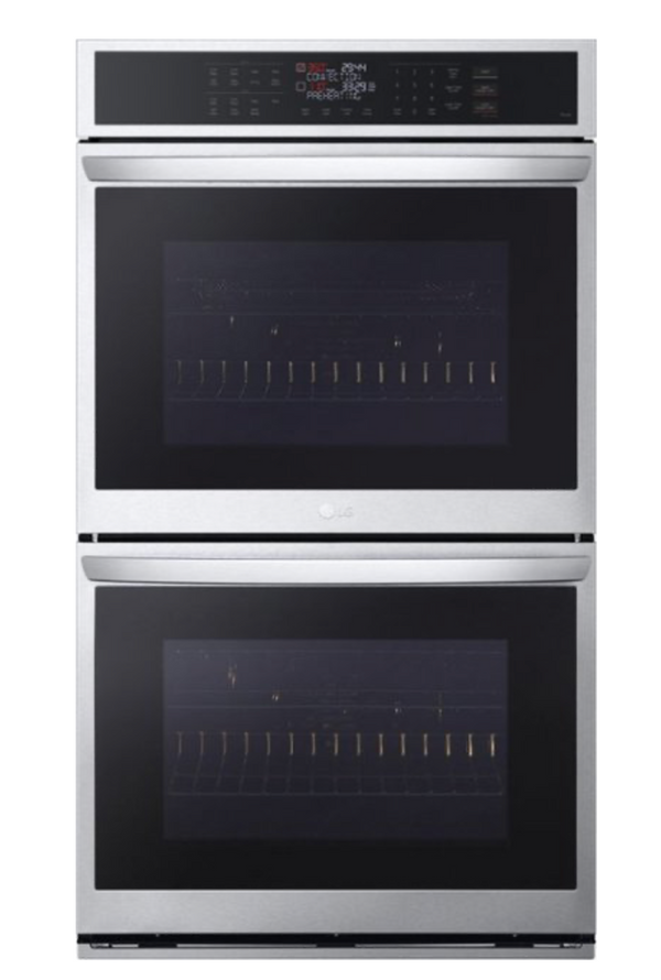 LG - 30" Smart Built-In Electric Convection Double Wall Oven with Air Fry - Stainless Steel