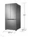 Samsung 25 cu. ft. 33" 3-Door French Door Refrigerator with Beverage Center™ in Stainless Steel