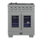 Forno Capriasca 30-Inch Freestanding French Door Gas Range, 4 Burners, Convection Oven, Energy Efficient FFSGS6460-30