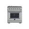 Forno Capriasca 30-Inch Freestanding Gas Range, 4 Burners, True Convection Oven FFSGS6260-30