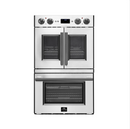 Forno Gallico 30-Inch Electric French Door Double Oven, Stainless Steel, Convection Cooking, Touch Control Panel, Self-Cleaning Function FBOEL1388-30