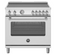 Bertazzoni Master Series  MAS365INMXV 36 Inch Freestanding Induction Range with 5 Elements, 5.7 cu. ft. Oven Capacity, European Convection Oven, and Elegant Temperature Gauge: Stainless Steel