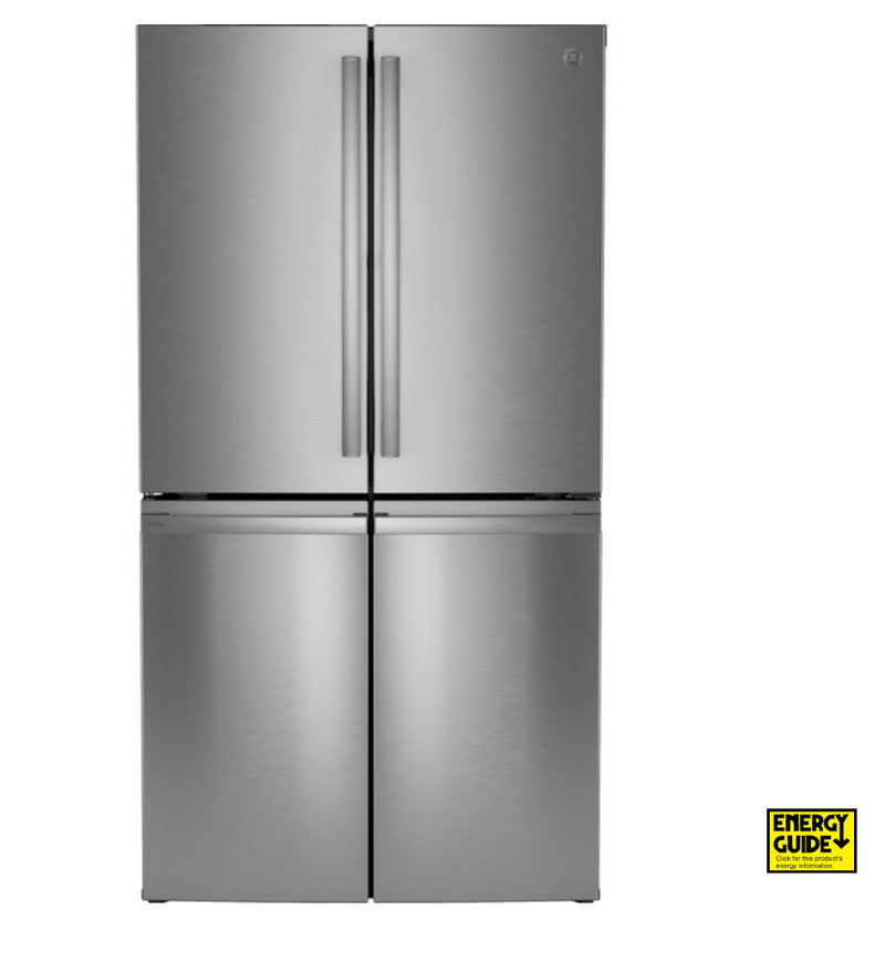 GE Profile™ ENERGY STAR® 22.9 Cu. Ft. Counter-Depth Quad-Door Refrigerator with Dual-Dispense AutoFill Pitcher and Door in Door  Model