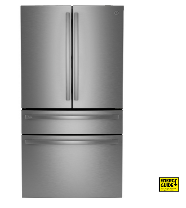 GE Profile™ ENERGY STAR® 28.7 Cu. Ft. Smart Fingerprint Resistant 4-Door French-Door Refrigerator With Dual-Dispense AutoFill Pitcher  Model #: PGE29BYTFS