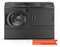 Speed Queen  FFWADREBN7009 Side-by-Side Washer & Dryer Set with Front Load Washer and Electric Dryer in Black