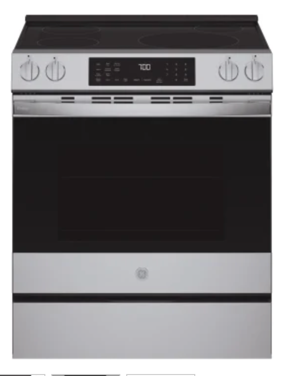 GE Profile   30 Inch Smart Slide-In Induction Range with 4 Heating Elements, 5.3 cu. ft. Capacity, Convection, Storage Drawer, Steam Clean, No Preheat, Air Fry, EasyWash™ Oven Tray, Warm Mode, Chef Connect, Enhanced Shabbos Mode Capable, and ADA Compliant