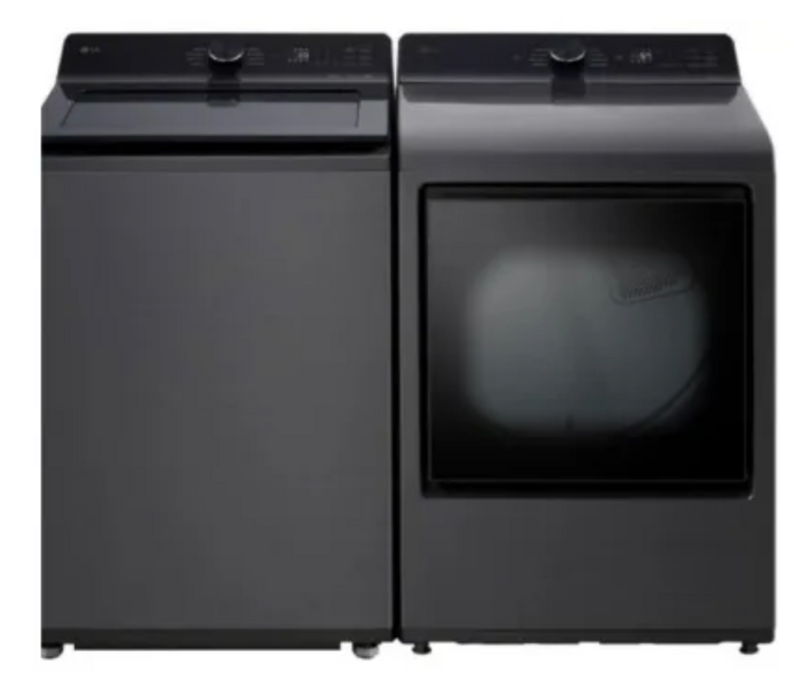 LG  LGWADRECL8200 Side-by-Side Top Load Washer and Electric Dryer Set in Black
