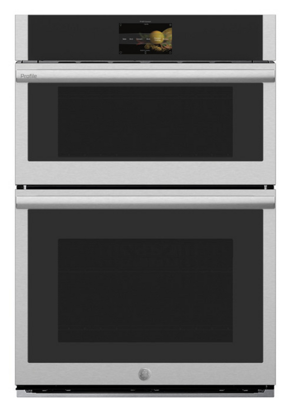 GE Profile™ 30 in. Combination Double Wall Oven with Convection, Air Fry, Steam, Sous Vide, and Advantium® Technology  Model #: PT9900SWSS