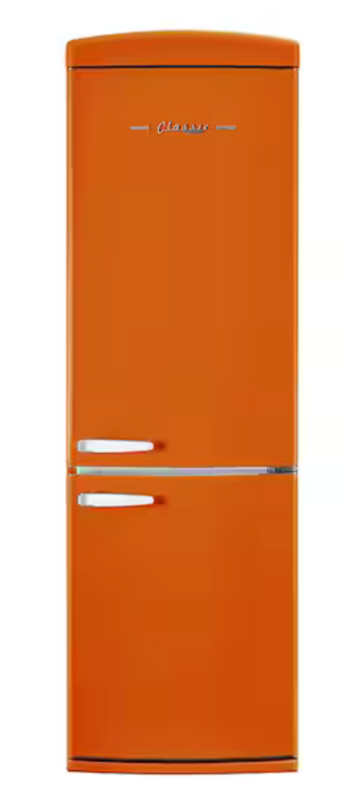 Unique Appliances Classic Retro 23.6 in 11.7 cu. ft. Frost Free Retro Bottom Freezer Refrigerator in Midnight Black, ENERGY STAR