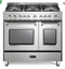 Verona VPFSGG365DSS 36 inch Prestige Series Freestanding Gas Double Oven Range with 5 Sealed Burners, 3.9 cu. ft. Oven Capacity, Convection