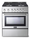 Verona  30 inch Freestanding Gas Range with 4 Sealed Burners, 3.6 cu. ft. Oven Capacity and Convection Oven