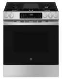 GE® 30" Slide-In Front-Control Convection Gas Range with No Preheat Air Fry and EasyWash™ Oven Tray