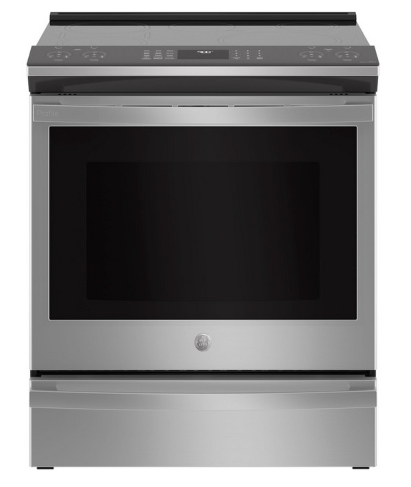 GE Profile™ ENERGY STAR® 30" Smart Slide-In Fingerprint Resistant Front-Control Induction and Convection Range with No Preheat Air Fry  Model