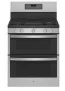 GE Profile™ 30" Free-Standing Gas Double Oven Convection Fingerprint Resistant Range with No Preheat Air Fry