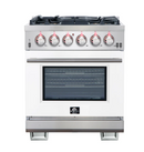 Forno Capriasca 30-Inch Freestanding Gas Range, 4 Burners, True Convection Oven FFSGS6260-30